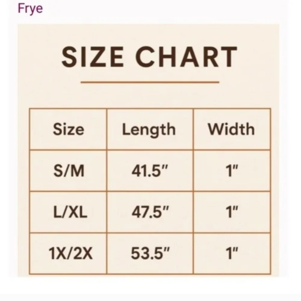 Frye NWT Genuine Leather Belt Harness Buckle Size S/M Leather Loop Retail $58